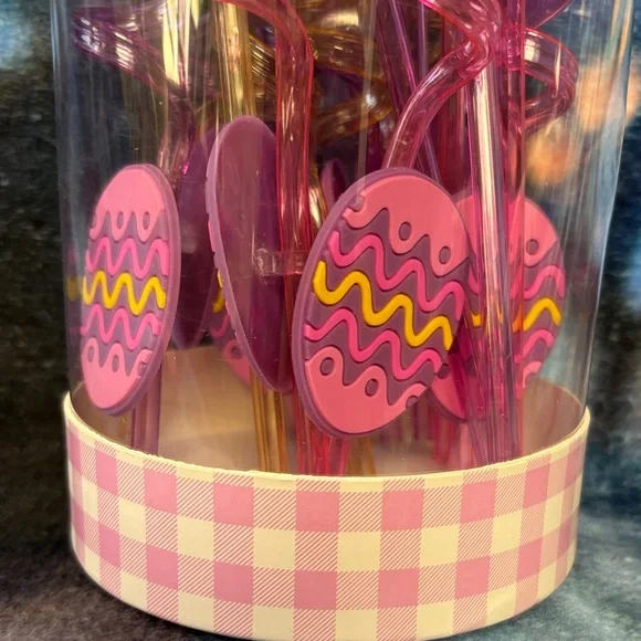 Eccolo Pink and Purple Eggstra Straws Set - Picture 3 of 5